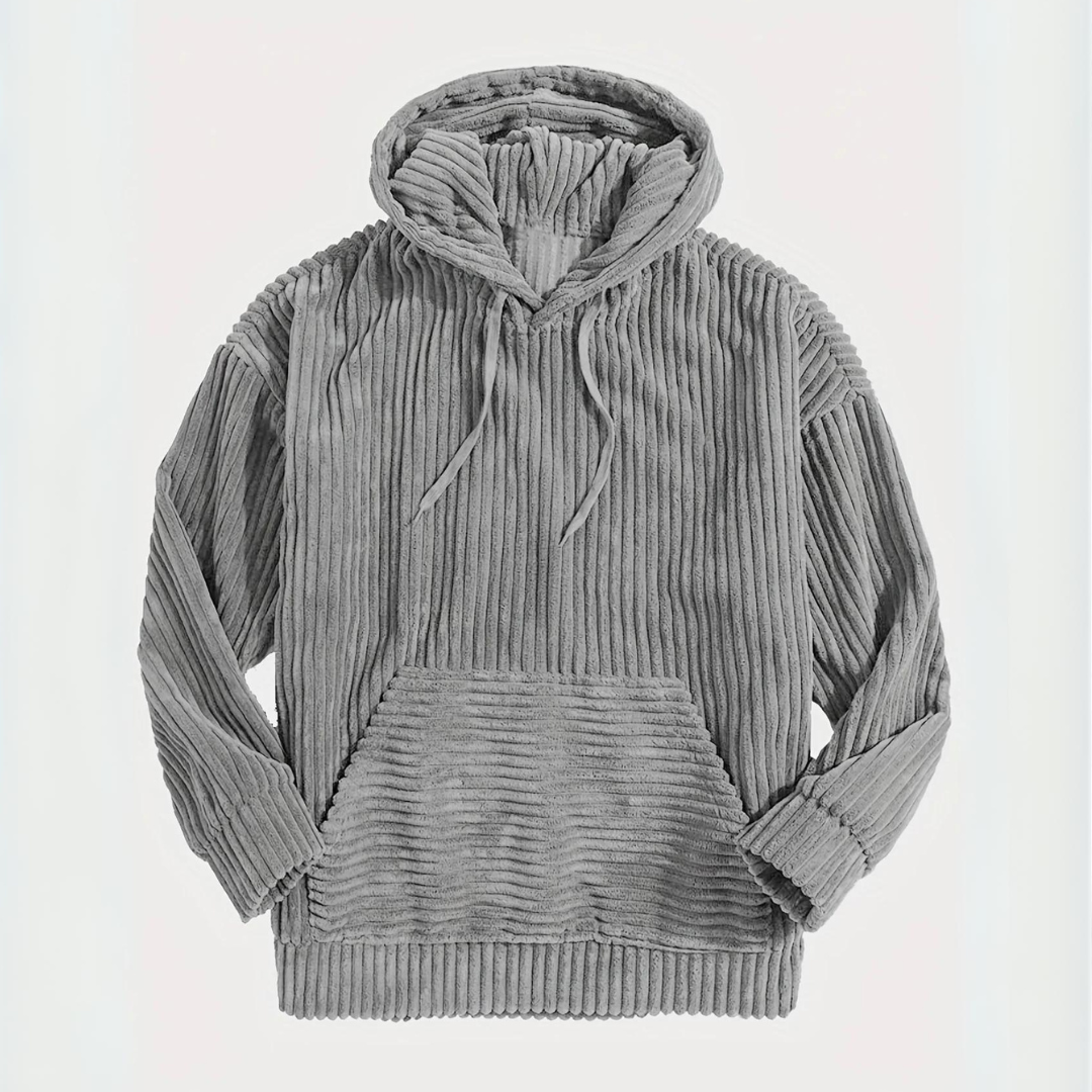 Ribbad Flanell Hoodie