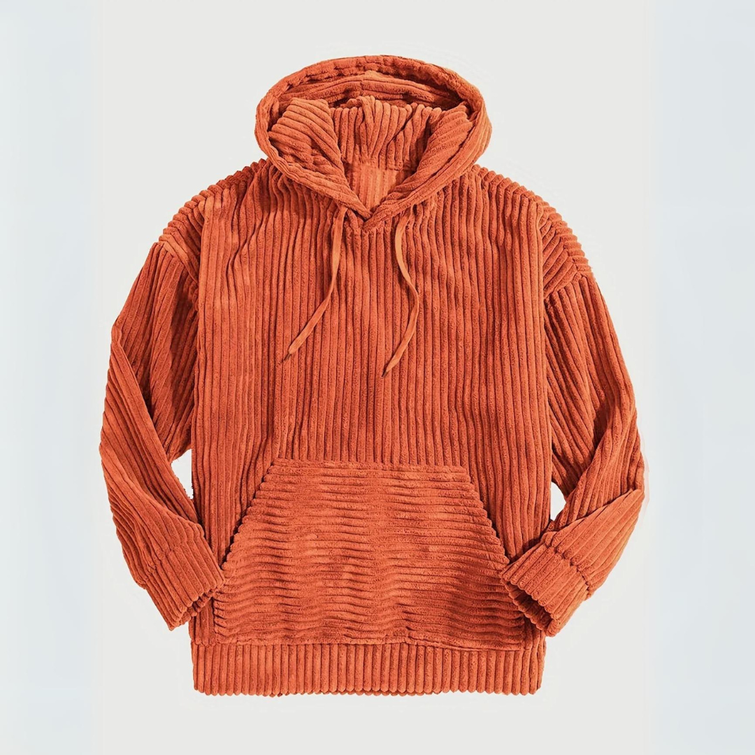 Ribbad Flanell Hoodie